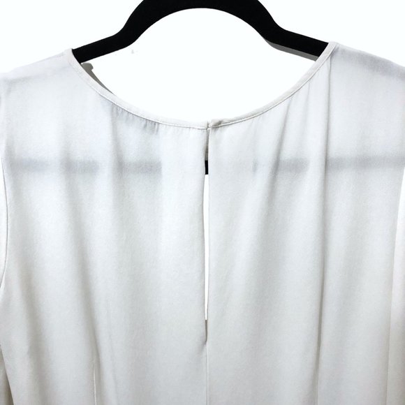 Zara Solid Black White Color Block Long Sleeve Sheath Dress M - Picture 6 of 8